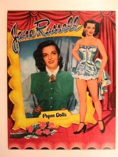 Jane Russell 1955 Uncut Paper Dolls Vintage Lot
