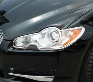 Chrome Headlight Taillight Trim Rings 2009 Jaguar XF