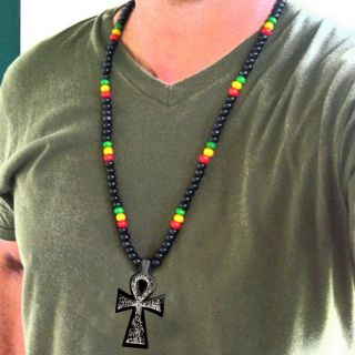 Symbol of Life Necklace Pendent Jah Love Rasta Jamaica Reggae Bob
