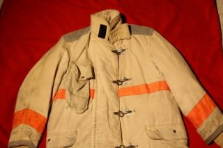 Janesville Firefighter Turnout Coat Size LG White