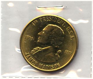 James Madison 4th President 1809 1817 Token Coin