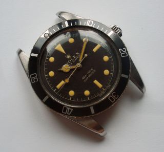 1955 Rolex Submariner No Crown Guard James Bond Ref 6536 1 Vintage