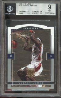  04 SKYBOX LE RAREFIED ROOKIES DIE CUT LEBRON JAMES 118 99 STRONG SUBS