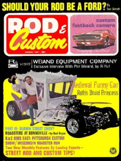 Rod Custom January 1967 Custom Fastback Camaro Medieval Funny Car Hot