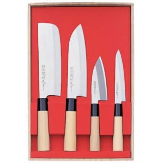 Japanese Sekitsubazo Kitchen Chefs Knives 4pics Set Sushi Yanagiba
