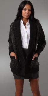 Diane von Furstenberg Zayde Sequined Sweater Jacket