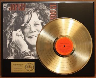 Janis Joplin Gold LP Edition Record Commemorative Award Display Free