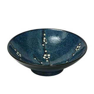 Japanese Dinnerware 9 25D Rice Soup Bowl Blue Plum Cherry Blossom