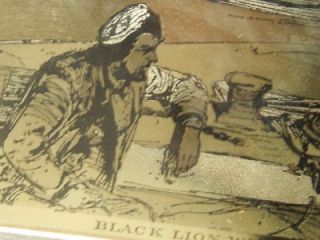 Vintage James Whistler Foil Etched Lithograph Print  Black Lion Wharf