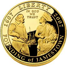 2007 Jamestown 400th Anniversary $5 Gold Coin