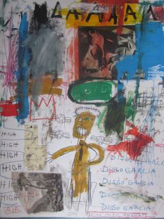 Jean Michel Basquiat Collage Painting $250 No Reserve