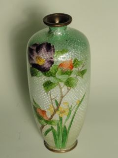Antique Japanese Cloisonne Ginbari Vase 9