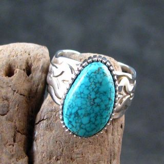 Navajo Jay Livingston No 8 Turquoise Ring