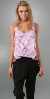 Re Collection Tie Dye Tank with Chiffon