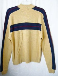  Mens Vintage Mod Striped Sweater Top Retro Indie Lord Jeff Sz M