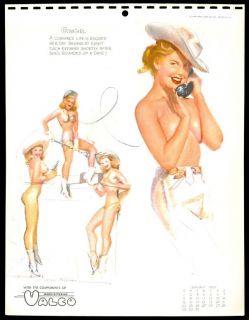 Macpherson Glamour Girl Calendar Pin Up January 1956