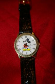 18K Gold Mickey Mens Watch Jean Lassale