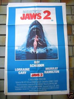 Jaws 2 One Sheet Original Movie Poster