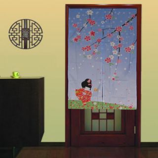New Japanese Noren Blowfish Door Curtain D3032