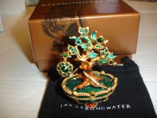JAY STRONGWATER ~ Swarovski Crystal Jeweled Birthstone Box MAY EMERALD