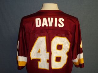 Vtg 90s Stephen Davis 48 Redskins Jersey Size 44 Large Champion Mint
