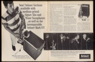 1967 Selmer Mark VI Saxophone Varitone Sonny Stitt etc Photo Print Ad