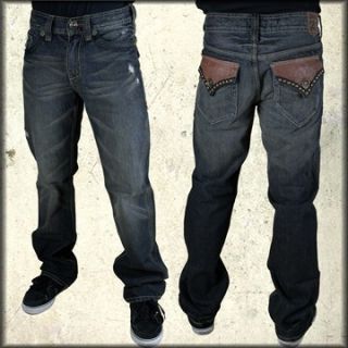 Archaic Libertine Leather Flap Jeans 30x33 5 NWT