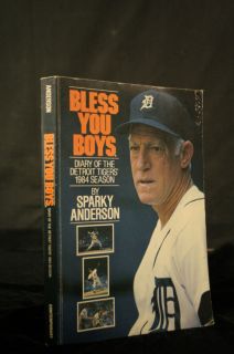 Signed Sparky Anderson Bless You Boys Baseball Book
