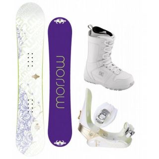 Morrow Lotus 154 Womens Snowboard Morrow Lotus Bindings DC Boots