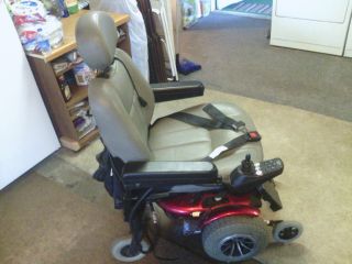 Jazzy 1143 Ultra Red Power Chair Pride Mobility Products Corp w Manual