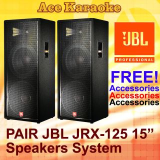 Pair JBL JRX125 JRX 125 Dual 15 Speaker System Acces