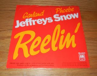 Garland Jeffreys Phoebe Snow Reelin 45 RPM Pic Sleeve w O Record