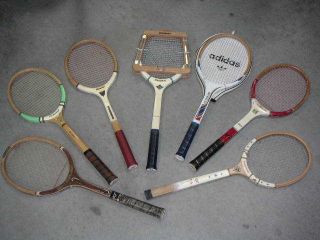  Vintage Wood Tennis Racket Dunlop Jelinek Slazenger Junior Pro