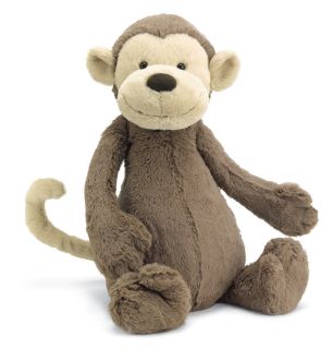 Jellycat Bashful Monkey Large Stuffed Animal New