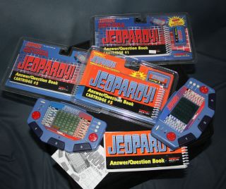 Jeopardy! Handheld Game LOT with 2 Used & 3 New Cartridges BOOKS 1995