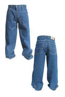 Solo Mens Jeans Made in USA Wide Leg Baggy