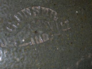 Signed G Unser Jeffersonville in Indiana Stoneware Jar