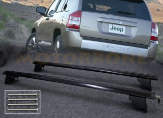 07 10 Jeep Compass Roof Rack Cross Bar Direct Fit Replacement Black 4D