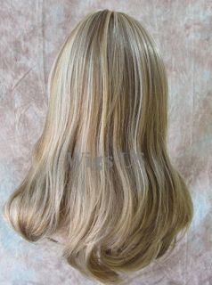 Blonde with Highlights Monofilament Top Face Frame Long Wig