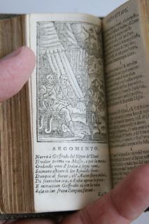 Printed 1624 A Very RARE Almost Miniature Edition of Tassos Jerusalem