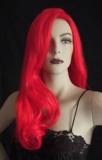 Long Red Wig Jessica Rabbit Ariel Poison Ivy Skin Top Halloween Wigs