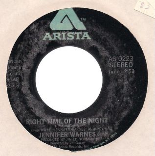 Jennifer Warnes 45 The Right Time of The Night