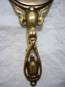  Art Nouveau Brass Hand Vanity Mirror Figural Jenny Lind Cherub