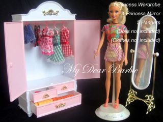 Furniture Wardrobe Mirror for Vintage Barbie B42