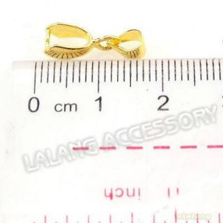 50x Plated Gold Clasp Pendant Bails Charms 16mm 160251