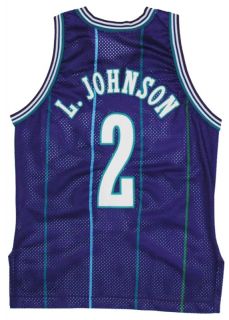 Larry Johnson Authentic Charlotte Hornets NBA Jersey 40