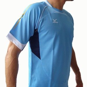 Mizuno Football Soccer Jersey Shirt Light Blue L