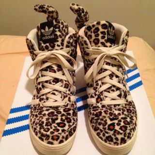 Jeremy Scott Adidas JS Leopard Sneakers Size 12