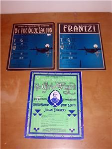 1909 Musicals 2 Jerome Kern Lot The Girl The Wizard Sheet Music