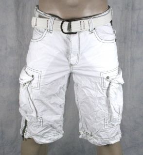 JETLAG Mens Cargo Shorts LCY London city airport White w/ removable
